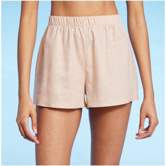 Shade & Shore Women's Pull-On High Waist Cover Up Shorts - Sz XS NWT - Picture 2 of 9